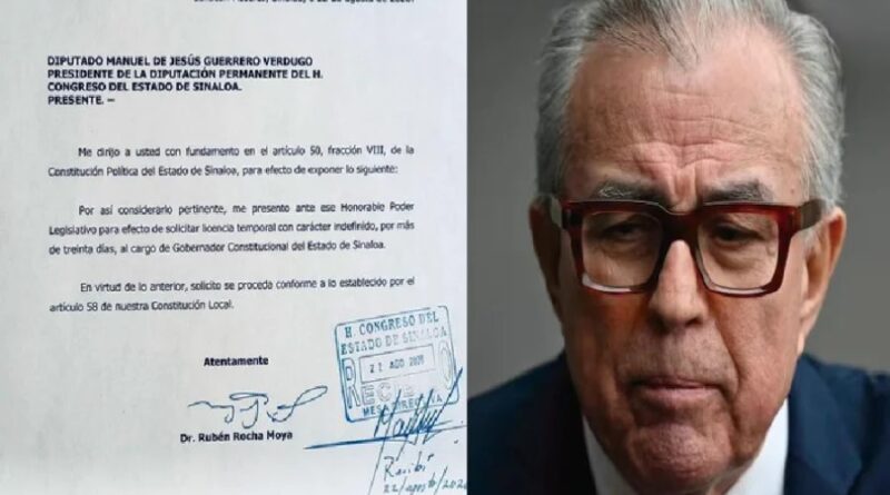 Recula Rocha Moya y vuelve a pedir licencia «indefinida»