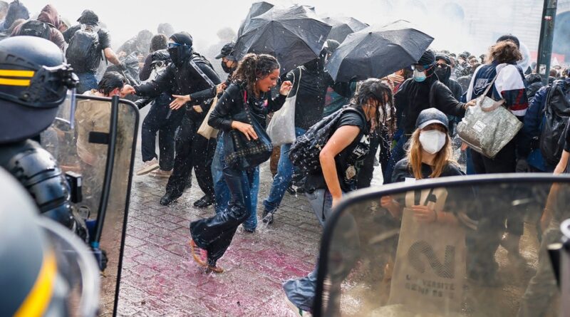 En Francia también tuvieron manifestación de estudiantiles